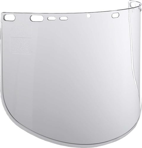 Jackson Safety 29084 Replacement Windows for F40 Propionate Face Shields - Clear - 9&quot; x 15.5&quot; x .060&quot; - G Shaped - Unbound