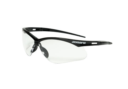 Jackson Safety 50000 Jackson SG Safety Glasses - Clear Lens - Black Frame - Hardcoat Anti-Scratch - Indoor