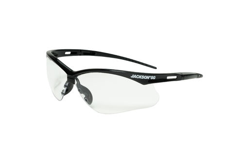 Jackson Safety 50001 Jackson SG Safety Glasses - Clear Lens - Black Frame - STA-CLEAR&trade; Anti-Fog - Indoor
