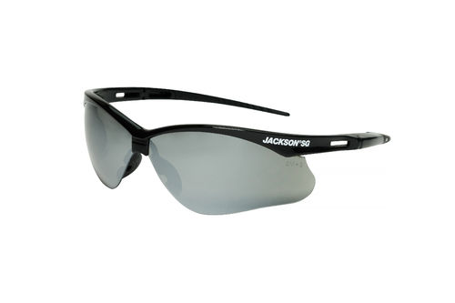 Jackson Safety 50006 Jackson SG Safety Glasses - Smoke Mirror Lens - Black Frame - Hardcoat Anti-Scratch - Outdoor